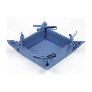 Soporte bordado de algodón con rayas amarillas de textura elegante hecho a mano por artesanos expertos, ideal para exhibición de comedor, cesta para servir - Product Image 4