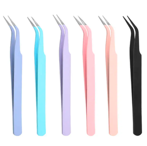 ANAAIF Pince à cils à pointe en fibre de haute densité, extension de faux cils pointus et incurvés pour l'épilation des sourcils - Product Image 2