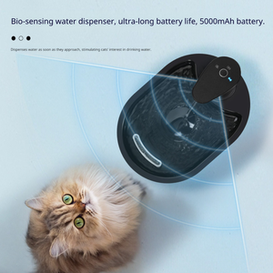 Wireless <b>Cat</b> Water Fountain Battery Operated Smart Sensor 3.2L Large Capacity Automatic Pet Drinking Dispenser Quiet Dog Bowl - Product Image 5