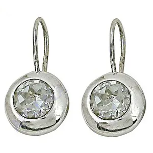 Rhodium Plated 925 <b>Sterling</b> <b>Silver</b> Hypoallergenic Hook Closure Trendy Zircon <b>Dangle</b> <b>Earrings</b> for Women Daily Wear Gift - Product Image 1