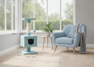 เสาข่วนแมวคุณภาพสูง Amistar Breeze Catopolis สำหรับแมวทุกสายพันธุ์และทุกขนาด - Product Image 4
