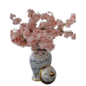 Lot de 2 pots à gingembre décoratifs de luxe faits à la main avec couvercle en aluminium métal pour maison hôtel mariage occasion pot à gingembre - Product Image 6