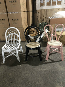 Jolie chaise en rotin fait à la main pour enfants, taille enfant en bas âge, couleur spéciale rose et noir, à vendre, 10% - Product Image 5