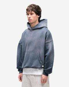 Sudadera Unisex con Lavado Ácido, Estilo Vintage, 100% Algodón, Sudadera con Capucha, Felpa, OEM, Venta al por Mayor, Personalizada para Hombre - Product Image 1