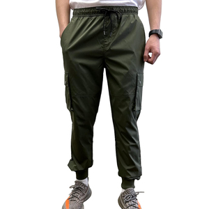 Pantalon de jogging décontracté pour homme en toile 100 % coton de haute qualité, léger, respirant, séchage rapide, taille mi-haute - Product Image 5