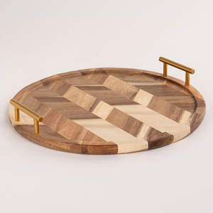Rectangle Serving <b>Tray</b> With Metal Handle Wooden Large Size for Restaurant Handmade Customized Food and <b>Drinks</b> Serving <b>Tray</b> - Product Image 5