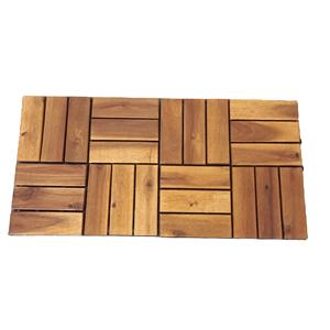 Dalles de terrasse en bois d'acacia pour intérieur et extérieur, planches de bois à emboîtement - Product Image 4