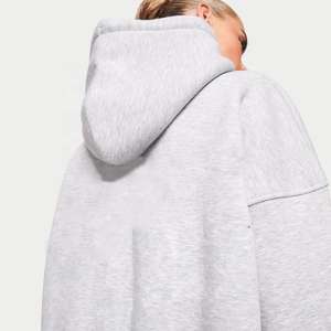 Sudadera con capucha de algodón 100% de gran tamaño para mujer, de invierno con hombros caídos Sudadera con capucha, sudaderas transpirables antipilling de longitud larga para mujer - Product Image 4