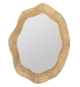 Espejo montado en la pared Espejo de pared de forma cuadrada superventas Diseño moderno con marco de ratán hecho a mano Decoración náutica Premium - Product Image 5