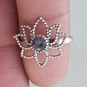 Bague en argent sterling 925 naturel Topaze mystique Bague en pierres précieuses pour filles Bijoux sur mesure Bagues en argent fin en gros en vrac - Product Image 1