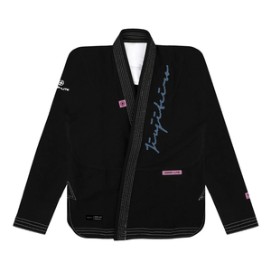 Black Blue Brazilian Jiu Jitsu Gi Lightweight Pearl Weave 390gsm <b>Jacket</b> Professional Training and Competition Use - Product Image 1