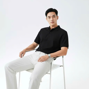 เสื้อสำหรับผู้ชายสไตล์วินเทจพิมพ์โลโก้ด้านหน้าผ้าโพลีเอสเตอร์แขนสั้นมีหลายสีให้เลือก - Product Image 6
