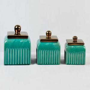 Contenedor de almacenamiento decorativo galvanizado a prueba de herrumbre Recipiente duradero elegante Ideal para la organización de la despensa de la cocina - Product Image 1