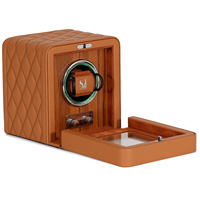 Boîtier remontoir automatique individuel Sunyung en similicuir suédé, forme rectangulaire, haute esthétique pour l'affichage et le remontage des montres