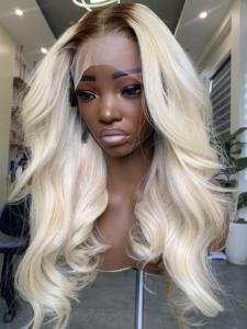 Vietnamese Single Donor Hair BLONDE <b>Wigs</b> <b>Wavy</b> Texture Shiny Smooth and Silky All Colors Suitable - Product Image 3