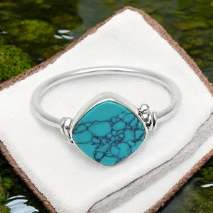 À la mode 925 en argent Sterling mariage fiançailles naturel Turquoise pierres précieuses élégant anneau pour femme filles bijoux faits à la main pour cadeaux - Product Image 3