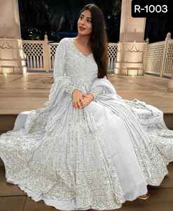 Lo último en ropa de mujer, vestidos elegantes Anarkali, diseñador indio paquistaní, Bollywood Salwar Kameez, colecciones de vestidos de fiesta para mujer - Product Image 2