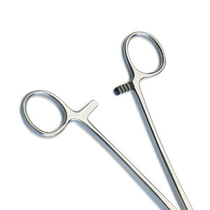 Pince forestière en acier inoxydable de 9.5 pouces Instruments chirurgicaux manuels avec mâchoires dentelées droites Base de pince à éponge chirurgicale - Product Image 4