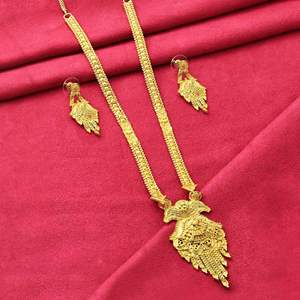 Venta al por mayor 14K 18K 24K Micro Gold Plated Long Forming Jewelry Set, Brass Gold Fashion Long Jewelry, Traditional Long Jewelry Set. - Product Image 1