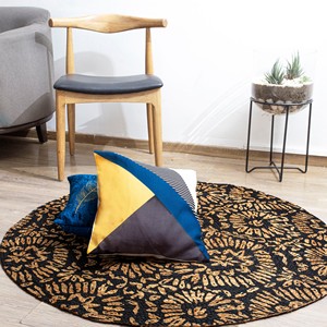 Mantel Individual Redondo de Corcho Natural Premium con Diseño Floral Impreso, Resistente al Calor, Ecológico, para Decoración de Mesa de Comedor - Product Image 1