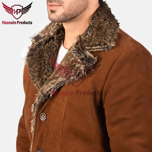 European Design Men's Faux <b>Fur</b> Leather Blazer Classic Style Skinny Fit High Quality Plus Size Coats - Product Image 6