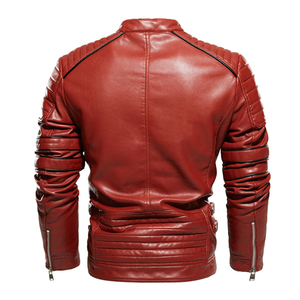 Gran oferta, chaqueta de cuero informal de calle y cremallera para hombre de invierno, Material de alta calidad, precio al por mayor, chaqueta de cuero para hombre - Product Image 3