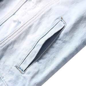 Veste en jean vintage délavée à l'acide avec détails boutonnés, écologique, respirante, pour homme, hiver, logo personnalisé, haute qualité - Product Image 4