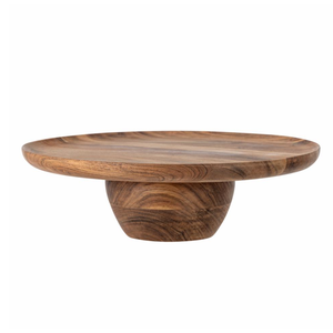 Hot Trend Natural Acacia bandeja de madera para servir soporte de pastel de madera decorativo para el hogar Buffet exhibición fiesta al por mayor de Vietnam - Product Image 1