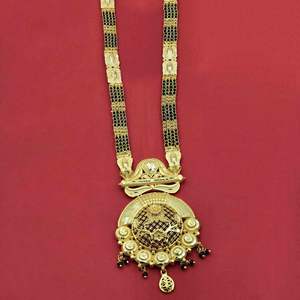 Wholesale Fashion Jewelry 24K Micro Gold Plated <b>Long</b> Pendant Mangalsutra Jewelry, Gold Filled Traditional Indian Wedding Jewelry - Product Image 2