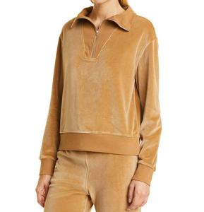 Ensembles de sweats à capuche personnalisés en strass Ensemble de 2 pièces en velours de coton Jogger Survêtements en velours pour femme Survêtement avec capuche pour femmes 2026 - Product Image 5