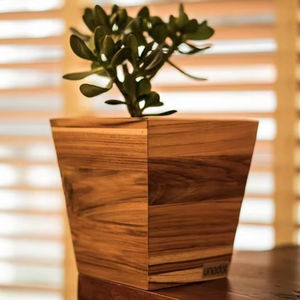 Macetas de madera artesanías maceta de madera maceta de los deseos decoración de jardín de patio trasero macetas de madera creativas macetas de flores de corteza jardín - Product Image 6