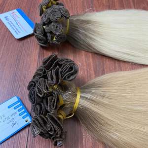 Extensiones de cabello humano Trama atada a mano Color natural Cabello negro Venta al por mayor Extensiones de cabello atadas a mano - Product Image 3