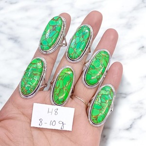 Premium Turquoise Ring With Natural Gemstone And 925 Silver Jewelry - Product Image 3