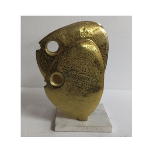 Objet en forme de citrouille d'or fait à la main pour salon maison décorative Sculpture abstraite extérieure en aluminium Table objet bureau - Product Image 6