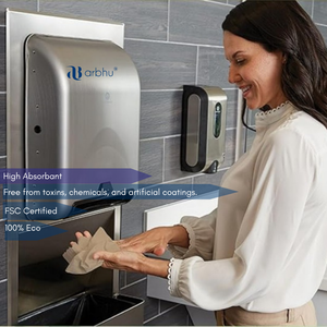 Tre M Gấp khăn giấy phân hủy sinh học & bền vững chưa tẩy trắng tre mô nhựa miễn phí bao bì EcoFriendly mô giấy - Product Image 2