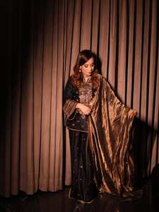 Nuevo Conjunto Kurti Plazzo de Seda Chinon Premium para Mujer con Lentejuelas, Zari, Bordado de Encaje, Secado Rápido, Elegante y Moderno - Product Image 2