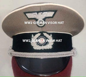 Gorra de Visera de Generales de la Luftwaffe Alemana de la Segunda Guerra Mundial por EREL con Insignias Bordadas - Product Image 3