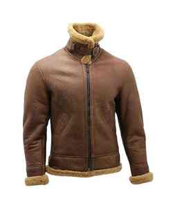 แจ็คเก็ตหนังแท้ทรงบอมเบอร์สำหรับผู้ชาย ดีไซน์หรูหรา คอตั้ง ซิปหนังวัวแท้  ปรับแต่งได้ เหมาะสำหรับฤดูหนาว - Product Image 3