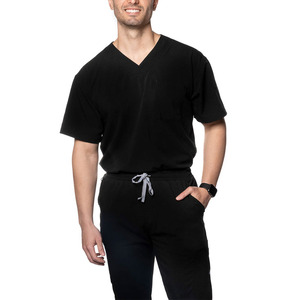Meilleure qualité, nouveau Style de styliste élégant blouses médicales unisexe médecins col en v pour hommes blouses d'allaitement uniformes ensembles de gommes médicales pour hommes - Product Image 2