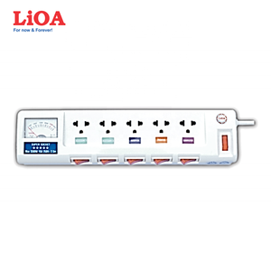 Lioa 15A/250V/3300W เต้ารับต่อขยายแอมแปร์ตัวบ่งชี้ CB การป้องกันความยาวสาย2.5เมตรการต่อสายดินปลั๊ก US/EU/แอฟริกาใต้ - Product Image 4