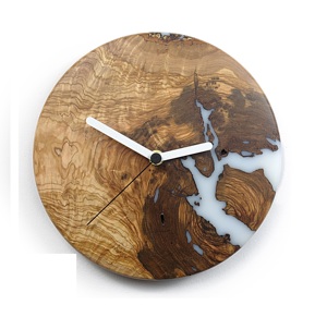 Reloj decorativo de resina de madera para pared de hotel y oficina en casa, reloj de producto sólido, reloj de pared de resina de madera más nuevo de alta calidad, precio asequible - Product Image 4