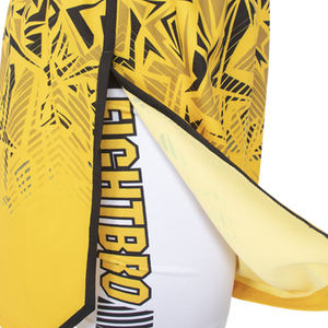 Shorts de MMA Fightbro doublés Gladiator avec logo frontal, design personnalisé, durables, unisexes, tissu 160g, 92% polyester, 8% élasthanne, sublimation - Product Image 5