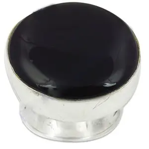 Women's <b>Statement</b> Jewelry <b>Silver</b> Onyx Gemstone <b>Ring</b> Elegant Moissanite <b>Rings</b> - Product Image 1