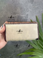Dompet Wanita Desainer Gaya Barat Baru dengan Ukiran Tangan Warna Turquoise, Dompet Ponsel Multifungsi, Laris Manis