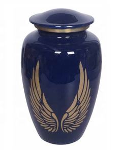 Urna funeraria clásica de metal con alas doradas, urnas funerarias de metal para decoración interior, urna para cenizas, muy vendida. - Product Image 1