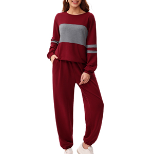 Conjunto de 2 piezas de ropa deportiva informal de invierno, chándal de salón, chándal de lana de algodón, conjuntos de dos piezas de gran tamaño para mujer - Product Image 2