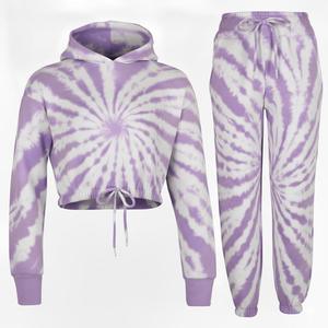 Conjunto Deportivo de Dos Piezas para Mujer, Sudadera Larga con Capucha y Pantalones Jogger de Felpa Gruesa, Ropa Deportiva Informal Sólida para Otoño, Soporte OEM - Product Image 3
