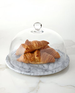 ที่วางเค้กไม้และหินอ่อนสุดหรูพร้อมโดมแก้วสำหรับงานแต่งงานงานปาร์ตี้และโอกาสพิเศษ - Product Image 5