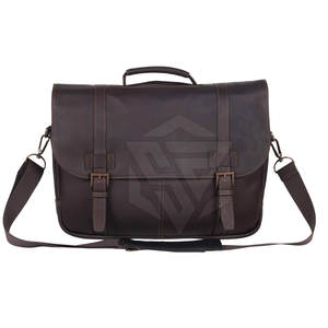 Venta al por mayor de alta calidad 100% bolsas de cuero puro bolsas para portátiles bolsas impermeables para hombres y mujeres personalizadas - Product Image 1