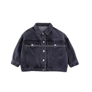 Veste en jean pour enfants et bébés filles de haute qualité, couleur personnalisée, décontractée, élégante, vêtements d'extérieur, saison d'automne, coton respirant - Product Image 3